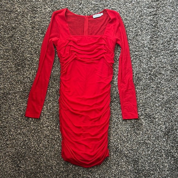 Red Long Sleeve Dress - Picture 1 of 3